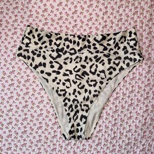 Aerie Black and White High-Cut Cheeky Bottoms